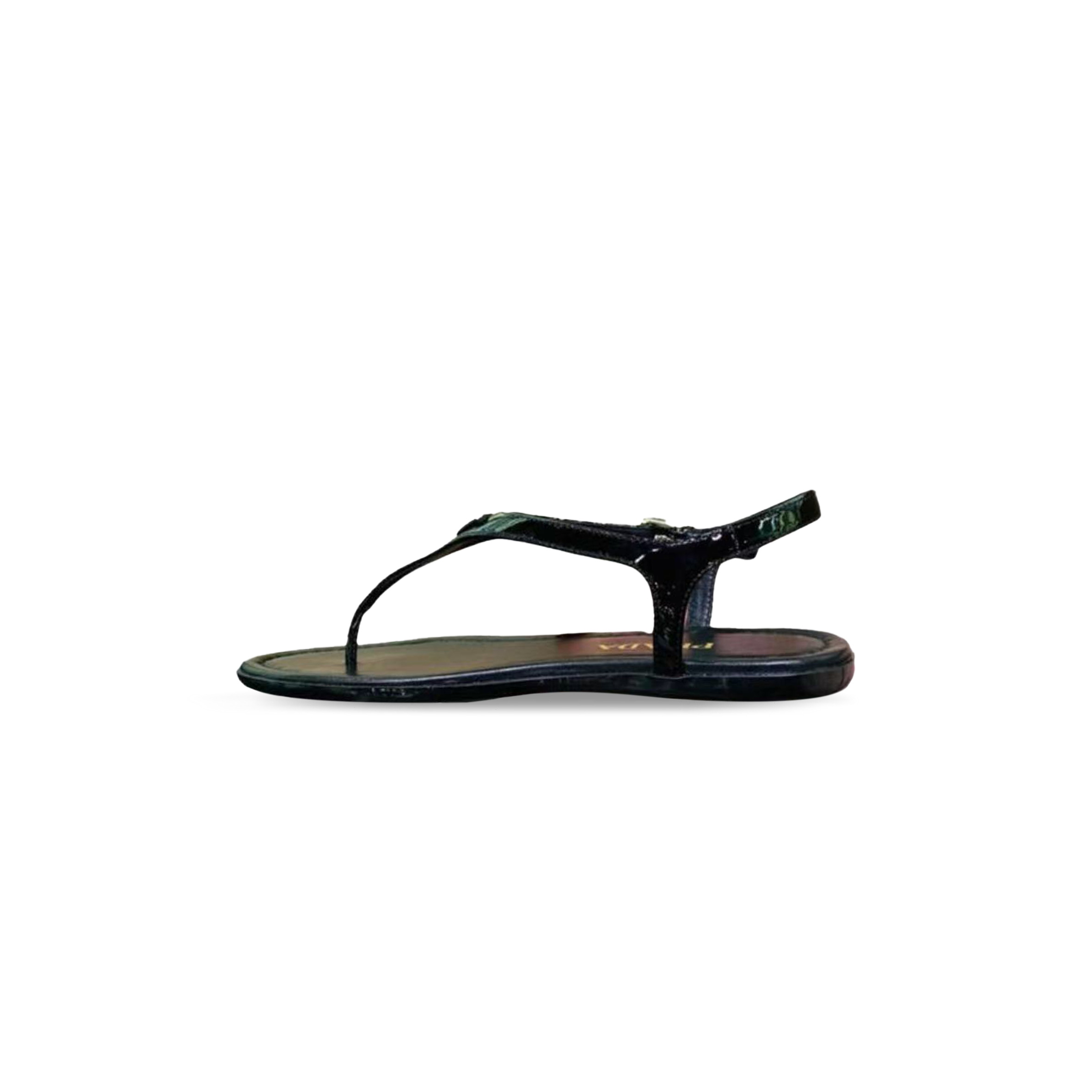 PRADA PATENT LEATHER FLIP-FLOPS 1Y656I